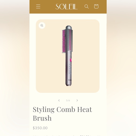 NEW - SOLEIL styling comb and shampoo - Picture 1 of 4